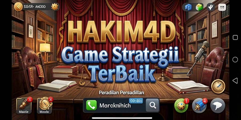Tampilan gameplay HAKIM4D dengan berbagai kasus peradilan.