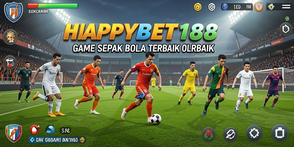 Tampilan gameplay seru dalam HAPPYBET188 yang penuh aksi sepak bola.