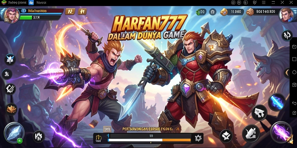 Tampilan seru dari gameplay Fighting HARAPAN777.