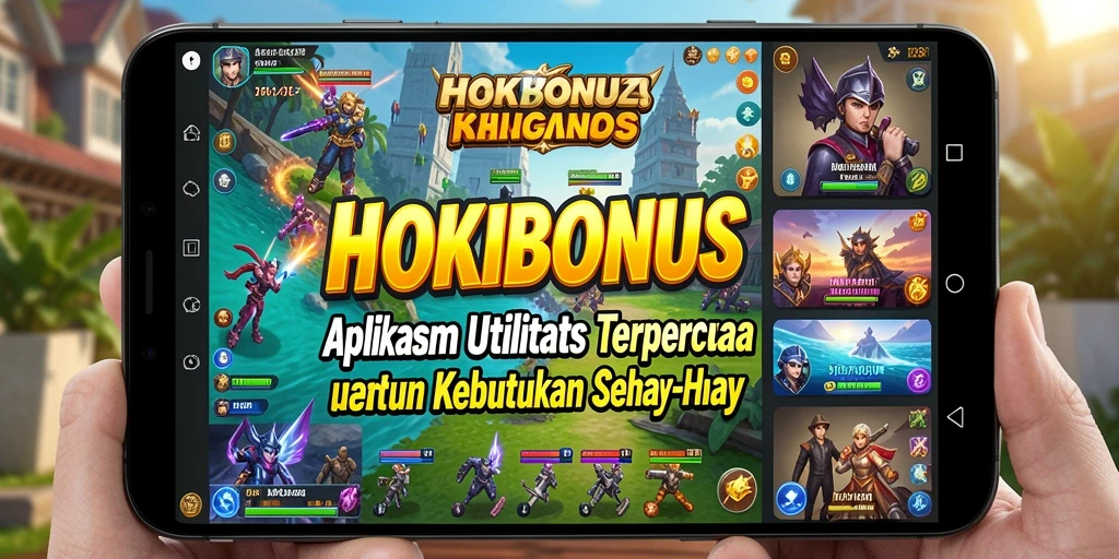 Tampilan aplikasi HOKIBONUS dengan fitur-fitur utilitas yang lengkap.