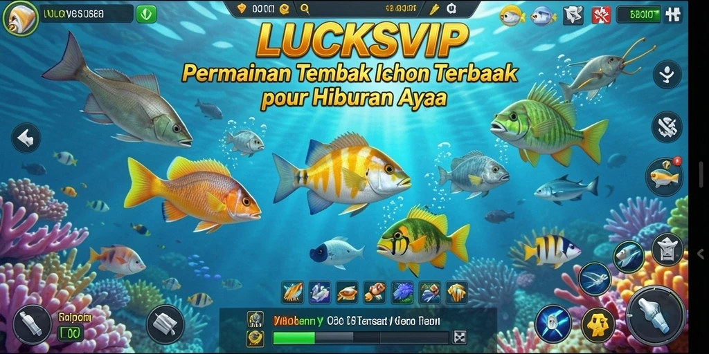 Menampilkan aksesi tembak ikan yang memukau dalam LUCKSVIP.