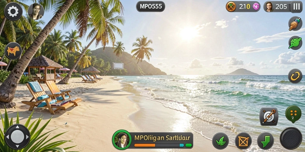 Screenshot MPO555 menampilkan karakter lucu dalam gameplay yang menyenangkan.