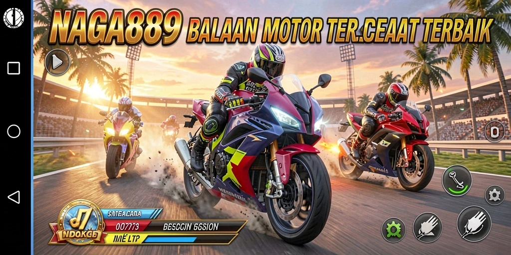 Gameplay mendebarkan dalam balapan motor NAGA889.