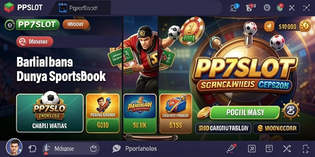 Screenshot menunjukkan berbagai pilihan taruhan olahraga di PP7SLOT.
