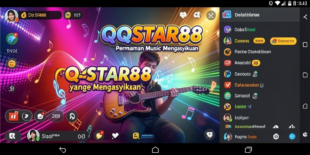 Tangkapan layar gameplay QQSTAR88 dengan tampilan penuh warna dan interaktif.