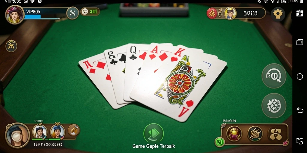 Tampilan gameplay Gaple yang seru dan interaktif di VIP805.