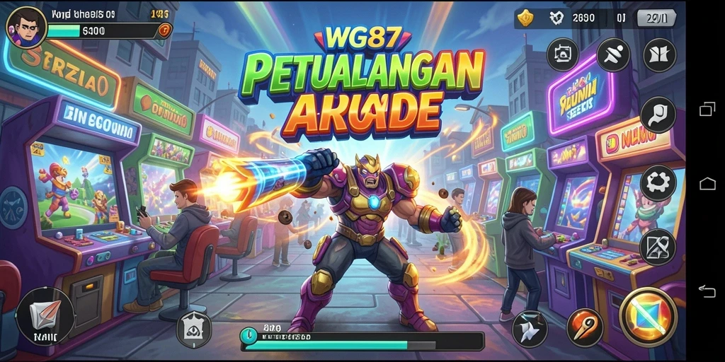 Screenshot gameplay WG87 yang menunjukkan aksi seru di dunia Arcade.
